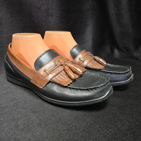 Dockers Black & Brown Sinclair Kiltey Tassel Loafers Men\'s Dress Shoes main image 8